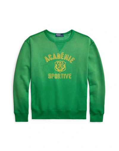 Polo Ralph Lauren Fleece Graphic Sweatshirt Man Sweatshirt Green Size L Cotton, Polyester