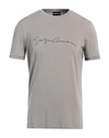 Giorgio Armani Man T-shirt Dove Grey Size 44 Viscose, Elastane