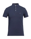 Tommy Hilfiger Man Polo Shirt Navy Blue Size Xs Cotton, Elastane