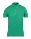 Majestic Filatures Man Polo Shirt Emerald Green Size Xxl Linen, Elastane