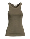 Agolde Khaki Bailey Tank Top In Sage Green
