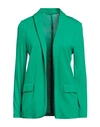 Majestic Filatures Woman Blazer Green Size 4 Viscose, Elastane