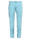 Jacob Cohёn Man Pants Sky Blue Size 31 Cotton, Elastane In Blue