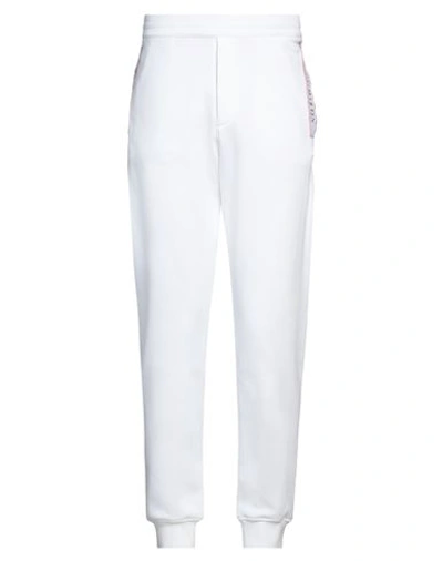 Alexander Mcqueen Man Pants White Size Xl Cotton, Polyester, Elastane