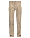 Lardini Man Pants Taupe Size 40 Cotton In Beige