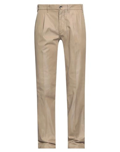 Lardini Man Pants Camel Size 40 Cotton, Polyamide In Beige