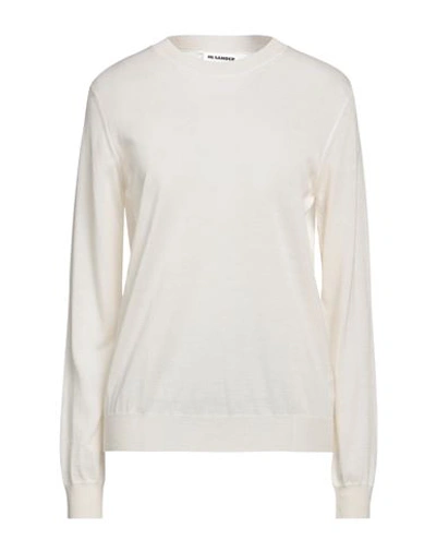 Jil Sander Woman Sweater Cream Size 10 Cashmere In White