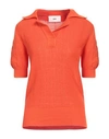 Solotre Woman Sweater Orange Size 2 Cotton