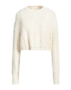 Patrizia Pepe Woman Sweater Ivory Size 2 Viscose, Polyester, Polyamide In White