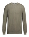 Grey Daniele Alessandrini Man Sweater Military Green Size 44 Cotton
