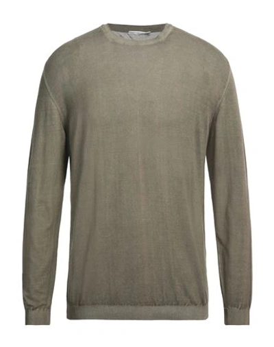 Grey Daniele Alessandrini Man Sweater Military Green Size 44 Cotton