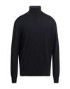 Brioni Man Turtleneck Midnight Blue Size 48 Cashmere, Silk