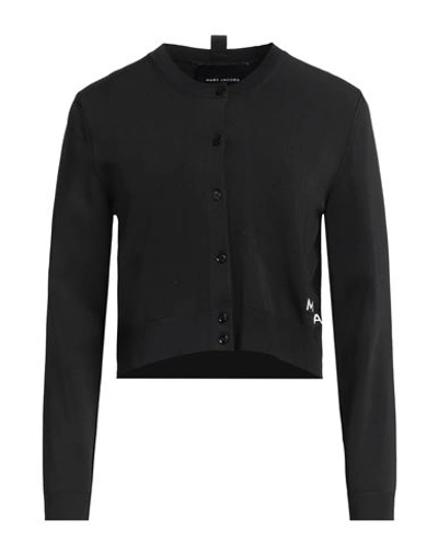 Marc Jacobs Woman Cardigan Black Size L Viscose, Nylon, Elastane