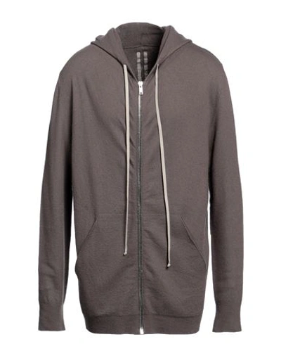Rick Owens Man Cardigan Dove Grey Size L Cashmere In Grey