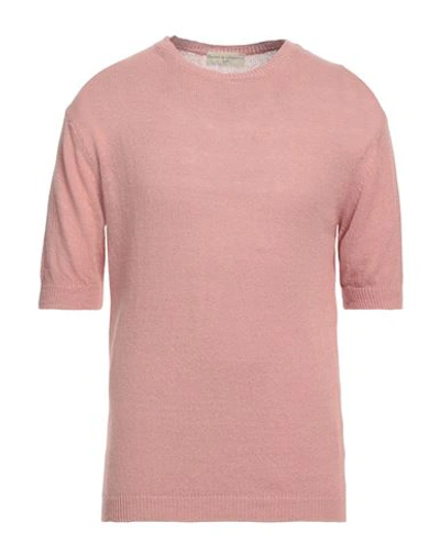 Filippo De Laurentiis Man Sweater Pastel Pink Size 42 Cotton