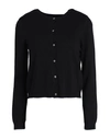 Vero Moda Women's Crewneck Cardigan In Black