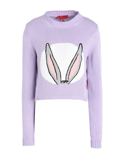 Max & Co . Winona Woman Sweater Lilac Size L Cotton In Purple