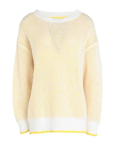 Max & Co . Materia Woman Sweater White Size L Cotton, Polyamide