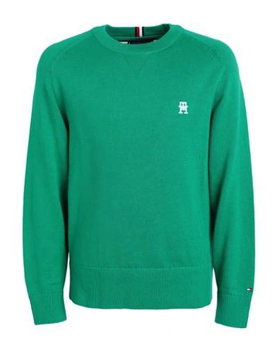 Tommy Hilfiger Man Sweater Green Size L Cotton