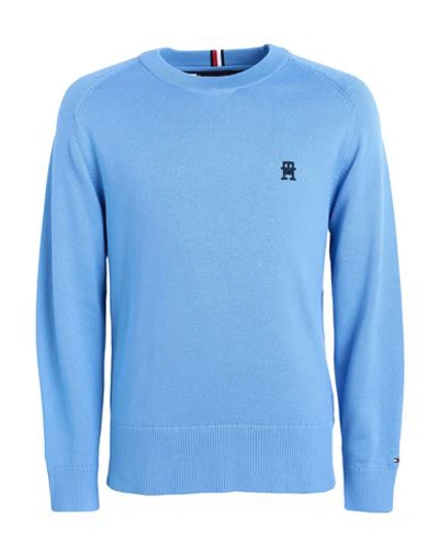 Tommy Hilfiger Man Sweater Light Blue Size L Cotton