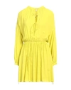 Patrizia Pepe Woman Mini Dress Acid Green Size 8 Viscose In Green