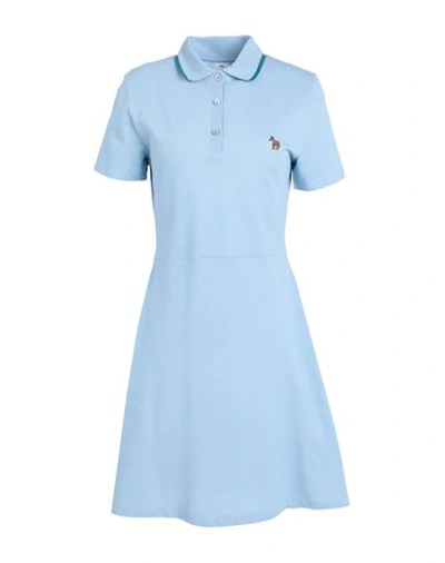 Ps By Paul Smith Ps Paul Smith Woman Mini Dress Light Blue Size L Cotton
