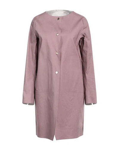 HERNO HERNO WOMAN OVERCOAT & TRENCH COAT MAUVE SIZE 6 COTTON, ELASTANE