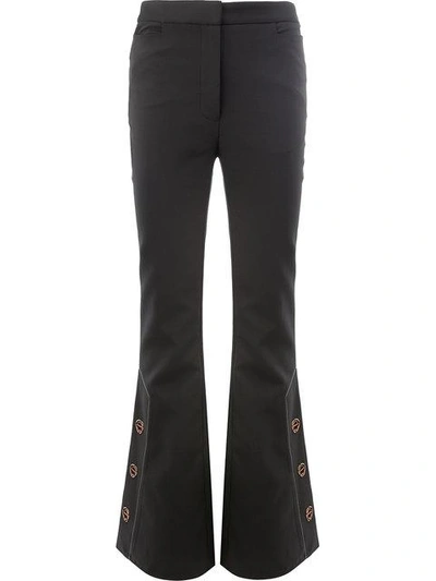 Ellery Flared Button Trousers In Black