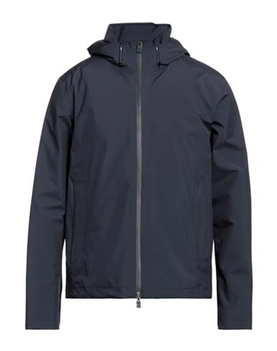 Herno Man Jacket Navy Blue Size 40 Polyester In Navy Blue