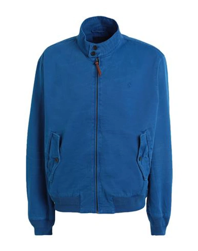 Polo Ralph Lauren Twill Jacket Man Jacket Blue Size L Cotton