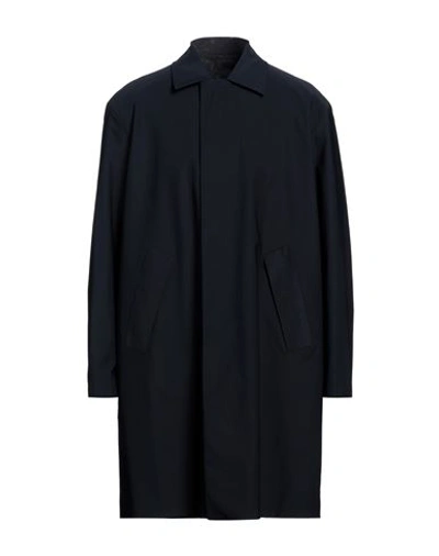 Harris Wharf London Man Overcoat Midnight Blue Size 44 Polyester