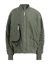 Adidas By Stella Mccartney Asmc Sw Bomber Woman Jacket Military Green Size L Recycled Polyester, Ela