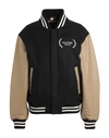 TOMMY HILFIGER TOMMY HILFIGER MAN JACKET BLACK SIZE L WOOL, POLYAMIDE, COWHIDE