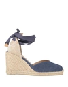 Castaã±er Castañer Woman Espadrilles Navy Size 8.5 Textile Fibers In Navy Blue