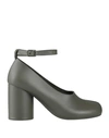 Maison Margiela Woman Pumps Dark Green Size 10 Rubber In Green