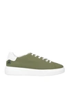 Noova Man Sneakers Military Green Size 7 Soft Leather, Textile Fibers