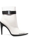 OFF-WHITE FOR WALKING PRINTED LEATHER ANKLE BOOTS