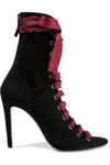 TABITHA SIMMONS KLARA LACE-UP SUEDE ANKLE BOOTS