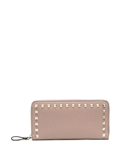 Valentino Garavani Rockstud Wallet In Pink