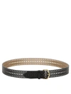 Alaïa Neo Vienne Black Leather Belt In Black