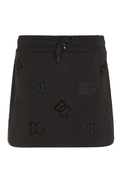 Dolce & Gabbana Cotton Mini-skirt In Black