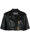Versace Jeans Couture Biker Leather Jackets In Black
