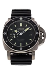 WATCHFINDER & CO. PANERAI PREOWNED LUMINOR SUBMERSIBLE AUTOMATIC RUBBER STRAP WATCH, 47MM