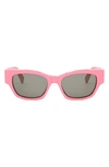 Celine Monochroms 54mm Cat Eye Sunglasses In Pink / Other / Smoke
