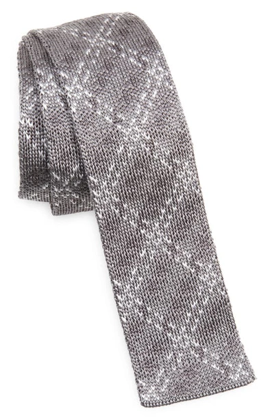 Thom Browne Sailboat Icon Jacquard Knit Tie In Light Grey