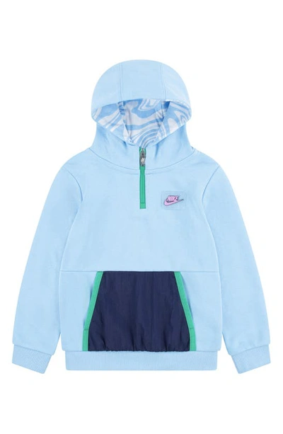Nike Sportswear Paint Your Future Little Kids' French Terry Hoodie In Blue