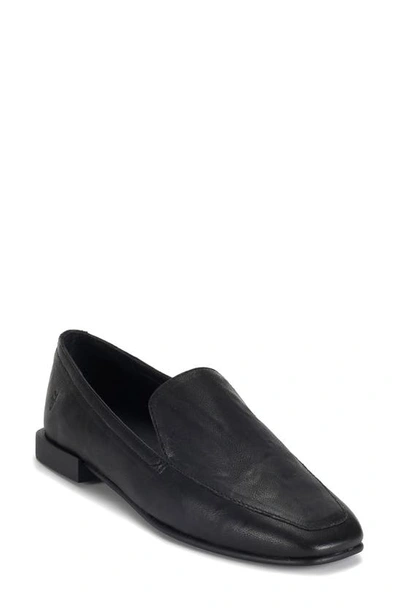 Frye Claire Leather Easy Loafers In Black - Oyster Leather