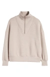 Varley Hawley Half-zip Sweatshirt In Grey