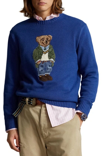 Polo Ralph Lauren Polo Beach Bear Sweater In Blue