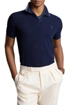 POLO RALPH LAUREN POLO RALPH LAUREN JOHNNY COLLAR COTTON & LINEN POLO SWEATER